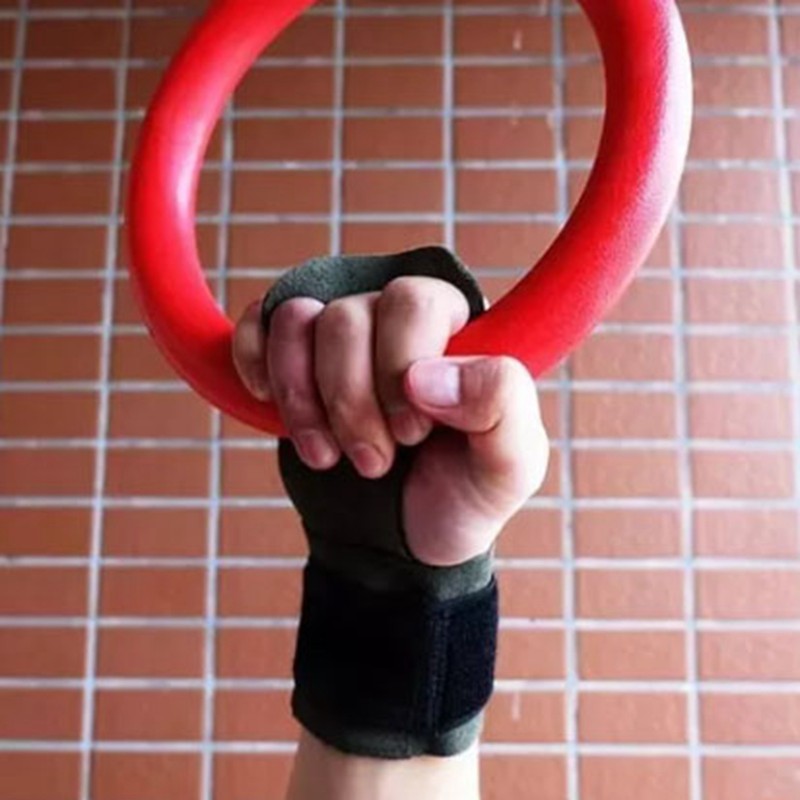 Weight Lifting Hand Grip 3 Holes Leather Gymnastics Grips Hand