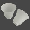 Anmire 2 Pack Frosted Ribbed Glass Shade, Bell Shaped Light