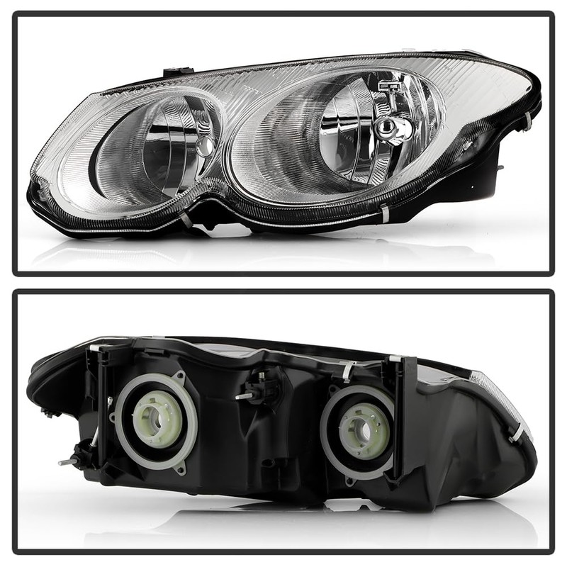 ACANII - For 1999-2004 Chrysler 300M Chrome Headlights Headlamps Head