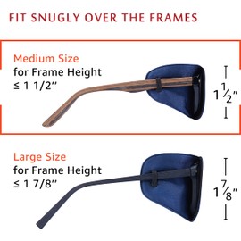 Astropic Silk Eye Patch for Adults Kids Glasses to Cover Either Eye (Medium, Navy Blue)