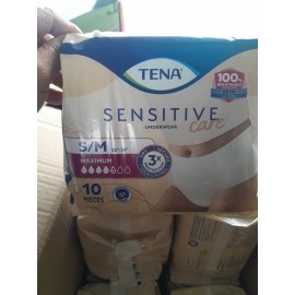 Tena Sensitive Care Womens Underwear  Maximum Absorbency Sz. S/M 10 CT