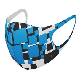 Smakore 006834 Design Mask, Set of 2, Polyester, Washable, Cloth Mask, Unisex, Cool, Blue