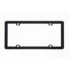 Creathome 3D Waffle Pattern Matt Black License Plate Frame from