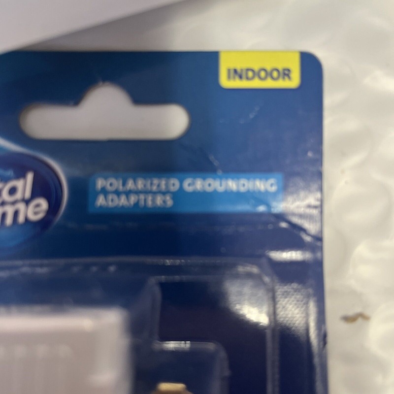 Total Home Polarized Grounding Adapter 2 Pack, Turn 2-Prong Outlet