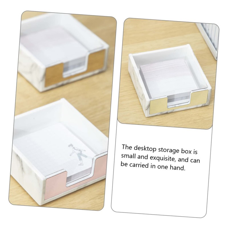 jojofuny 2Pcs Marble Pad Organizer Stylish Office Storage Box for