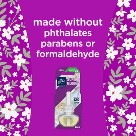 Glade Plug in Air Freshener Refill, Electric Scented Oil Room Air Freshener, Super Bloom, Pack of 6 (6 x 20ml)