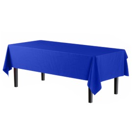 4-Pack Dark Blue Plastic Table Cloth - 54In. x 108In. Disposable Tablecloth for Parties - Rectangle Tablecloth - Disposable Table Cloths for Parties - Plastic Table Cover for Picnics - Exquisite