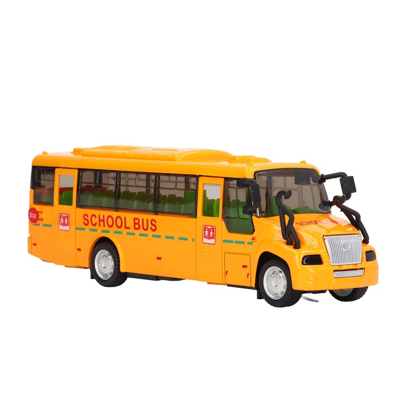 School Bus Model Yellow Die Casting Alloy Openable Door Realistic