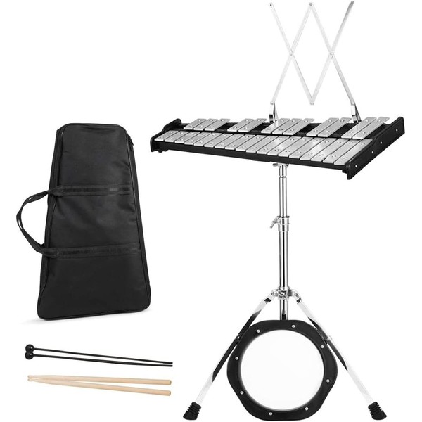 MEDIMALL 30-Note Glockenspiel Bell Kit, Xylophone Bell Percussion Instrument Set