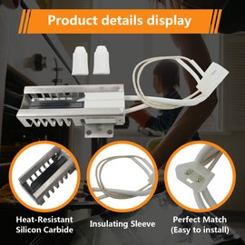 GRABOTE New W10918546 Gas Range Oven Igniter Replacement for Amana AGR5330BAB0, AGR5330BAS0, Replaces W10918546VP, 98005652, IG5652, DS044KX, AP6037202, PS11770066