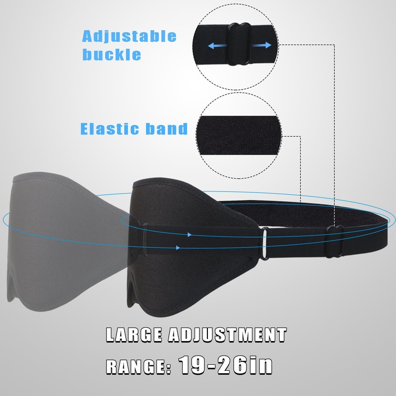 Sleep Mask for Women Men 3D Contoured Cup No Pressure