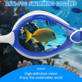 Ambienden Unisex Adult Swimming Goggles Anti-Fog Waterproof UV Protection Diving Goggles Women/Men Wide Angle Clear View Comfort for Outdoor/Indoor Swimming