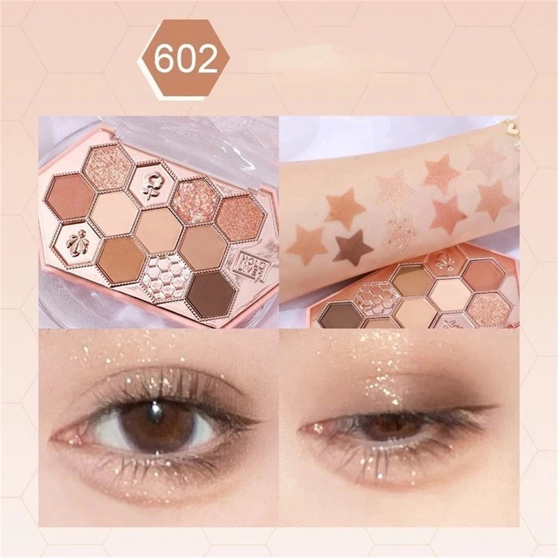 YAYAMIYA Cute Honeycomb 12 Color Makeup Palette, Eye Shadow Palette,