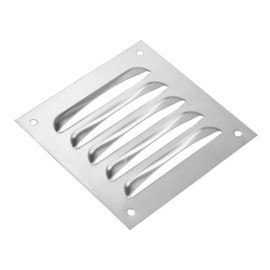 PATIKIL 125mm x 125mm Vent Cover 304 Stainless Steel Screen Mesh Air Grille Ventilation Cover HVAC Louver Grill for Home Kitchen Bathroom Wall Patio