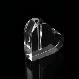 YXQ Rose Transparent Display Stand 72x72x18mm Acrylic Holder Shelf Support for Artificial Flower Single Stem 24K Gold Dipped Rose Decoration Base(Heart Shape)