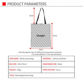 UNICEU Reusable Grocery Bags French Bulldog Printing Cotton Shopping Tote Handbag Fashion Durable Canvas Bag