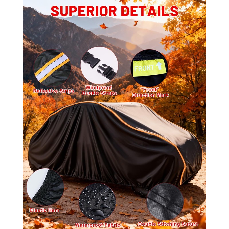 StarknightMT X3 Max Cover, 420D 4 Seaters UTV Cover Compatible