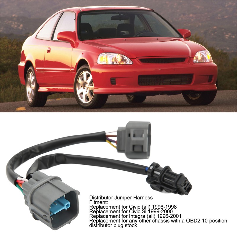 9Pin Distributor Jumper Harness OBD1 to OBD2 Engine Harness Replacement