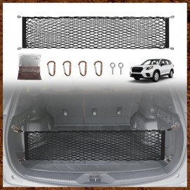 Muslogy Envelope Style Rear Trunk Mesh Cargo Net Compatible with 2025 Subaru Forester Base Premium Sport Limited Touring Accessories Stretchable Trunk Organizer Storage Luggage Net