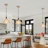 EFINEHOME Glass Modern Farmhouse Pendant Light, 1-Light Indoor Hanging Lamp