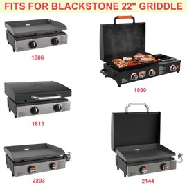 DcYourHome Griddle Warming Rack Compatible with 22" Blackstone Griddles, Portable and Adjustable Stainless Steel Rack for Blackstone Griddle Stand 22 Inch Accessories, One-Step Clip On Attachment