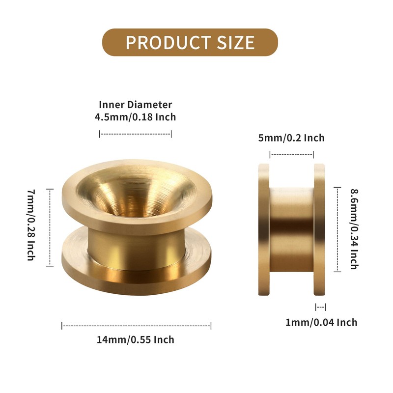 Opzour Universal String Trimmer Head Eyelets - 10 Pack Brass