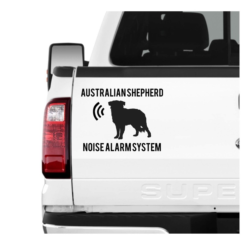 siviwonder Australian Shepherd Noise Alarm System Car Sticker Dog Foil