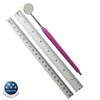 Osung 2MHC2 Dental Mirror, Softgrip Handle, Cone Socket, Purple