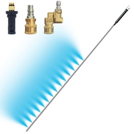 Radiator Cleaning Wand–12000 PSI Radiator Flush Tool with Adapter Suitable for Karche Car Washer,Trucks,RVs, Dual Water/Air Cleaning, Includes Nozzles Quick Couplers(39 inch with M22 Adapter)