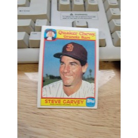 1986 TOPPS QUAKER CHEWY GRANOLA BARS BASEBALL CARD #6 STEVE GARVEY PADRES