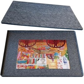 2000 Piece Felt Puzzle Board with Cover Felt Board for Easy Puzzle Fipping