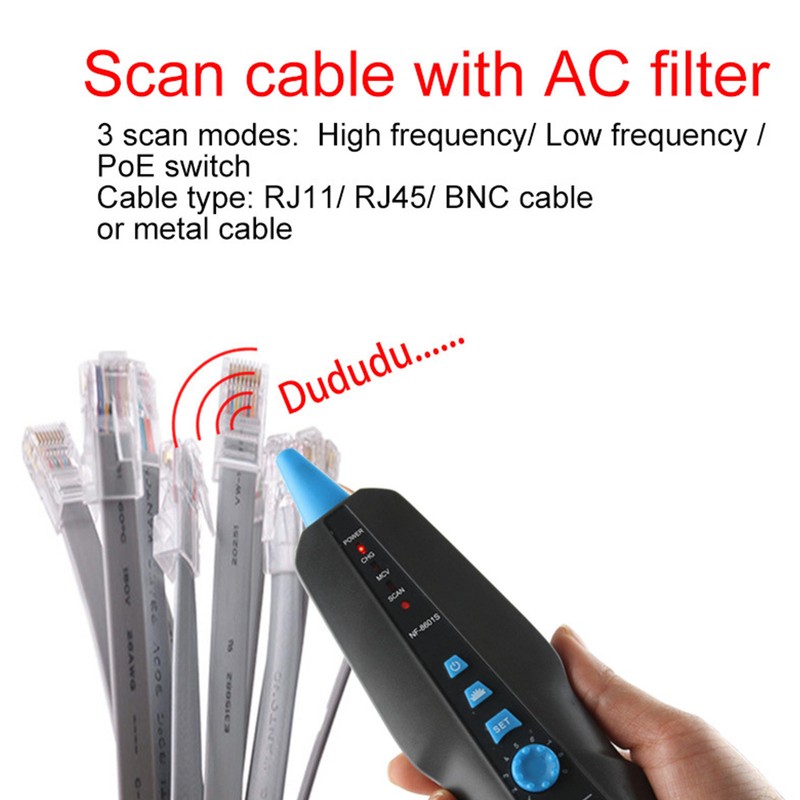 Network Cable Tester Multifunctional Network Wire Tracker Line Finder AC100