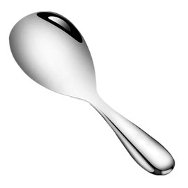 Rice Spoon Thickened Stainless Steel Non-Stick Rice Paddle Rice Scooper, Non-Stick Food Rice Spatula, Easy to Clean, Suitable for Home Hotel Restaurant (Stainless Steel Rice Spoon, One Size)