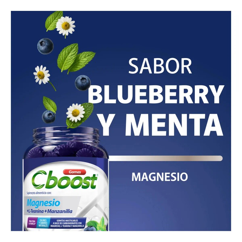 Gomitas Magnesio Cboost Teanina Manzanilla Unidades