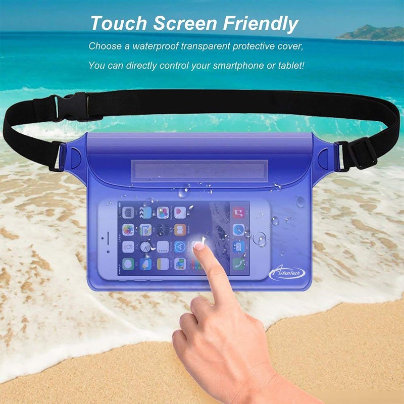 AiRunTech Waterproof Pouch with Waist Strap (2 Pack) | Best