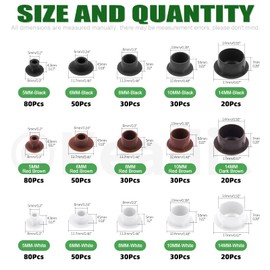 Keadic 630 Pcs 5 Sizes Plastic Plugs Hole Assortment Set 5/6/8/10/14mm Button Top Flush Type Panel Plugs Fastener Drilling Covers Caps for Chair Bookshelf Cabinet Cupboard Shelves