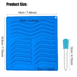 4PCS Gummy Worm Jello Molds Silicone for Gummies Candy, Homemade Cute Fruit Snack Gummy Candy Molds for Kids with 4PCS Droppers for Jello Worm Cups