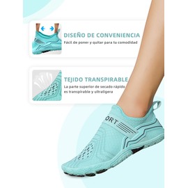 Zapatos de Agua para Hombres y Mujer, Zapatos de Agua Secado Rápido para Mujer Hombre y Mujer, Zapatos para Deporte Acuáticos para Surf, Natación, Playa, Buceo, Paseos en Bote, Surfear con Orificios de Drenaje