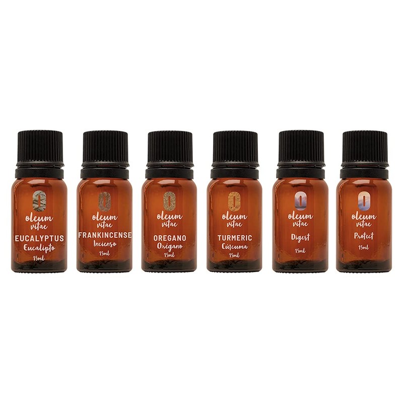 OLEUM VITAE Kit de Aceites Esenciales Vitalidad. 100% Puros y