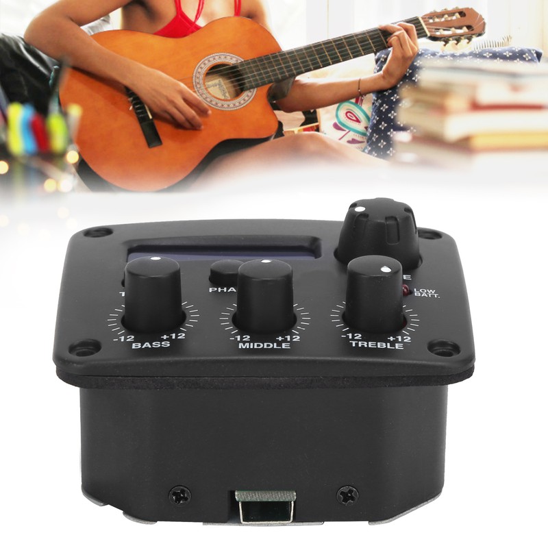 EQ Pickup 3Band AntiInterference Instrument Accessories for Folk Classical Guitar