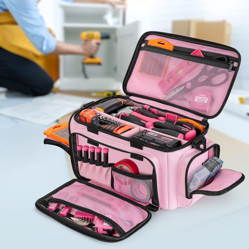 Trahzia Tool Tote Bag for Women, Tool Storage Organizer with