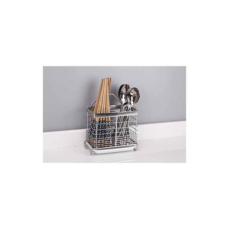 Kitchen Utensils Drying Rack 304 Stainless Steel Square Spoon Knife