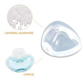 Dummy Case 5Pcs Transparent Pacifier Case Pacifier Holder Box BPA-Free Nipple Shield Case for Travel and Home