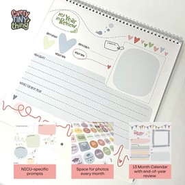 My First Year - A NICU Baby Calendar with NICU Milestone Stickers to celebrate 365 days of precious memories starting in the Neonatal Intensive Care Unit (12x12)