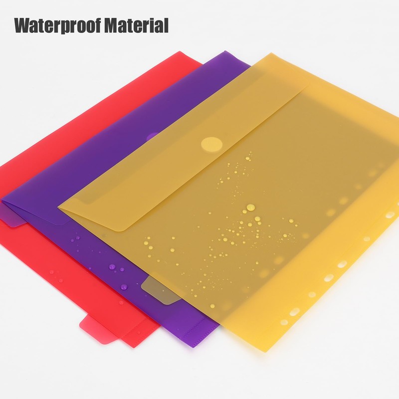 Uquelic A4 Folder Organiser, Ring Binder with 12 Document Folder