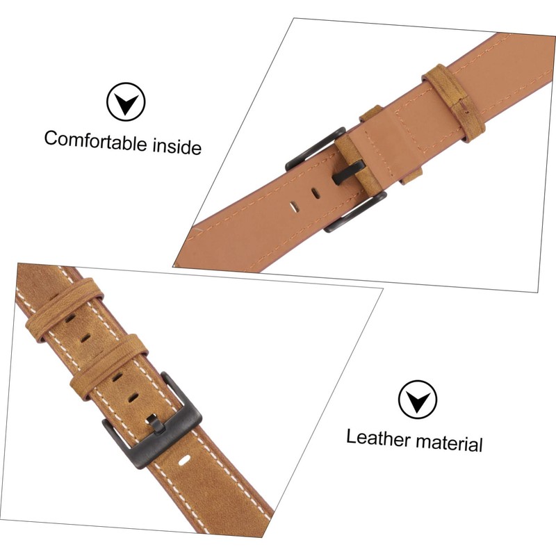 WOONEKY Leather Watch Band for Comfortable Breathable Ergonomic Design Fashionable