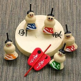 コマ 木製玩具 独楽でお相撲・力士ゴマ 土俵付き