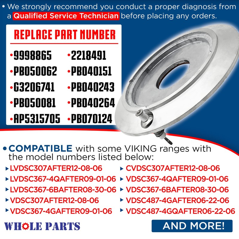 Whole Parts Sealed Burner Base with Igniter Part # PB050081