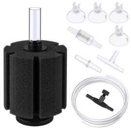 Pawfly Large Aquarium Bio Sponge Filter Quiet Betta Fry Shrimp and Small Fish Foam Filter with Airline Tubing Suction Cups Check Valve Connectors and Control Valve Accessories for 240 Litre Fish Tank