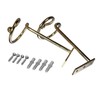 Liedeco Draping Hooks for Curtains, Pack of 2, Brass